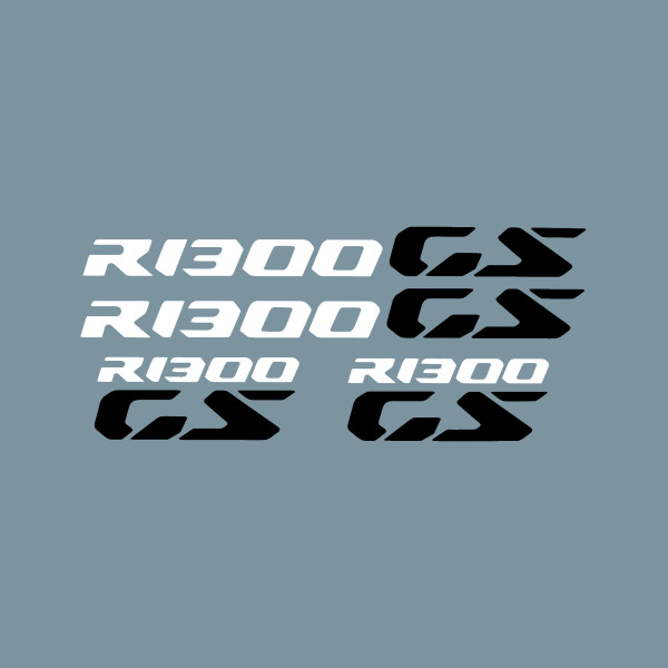 Pyramid Plastics Pyramid decals | bmw r 1300 gs logo | white & black | set of 4